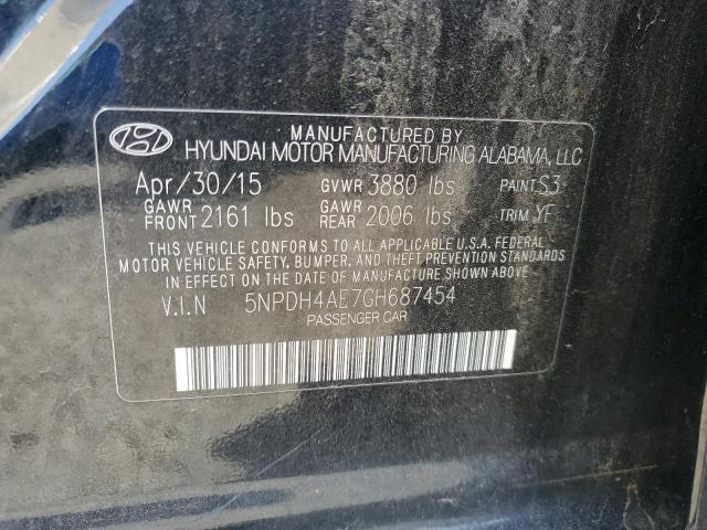 Photo 11 VIN: 5NPDH4AE7GH687454 - HYUNDAI ELANTRA 