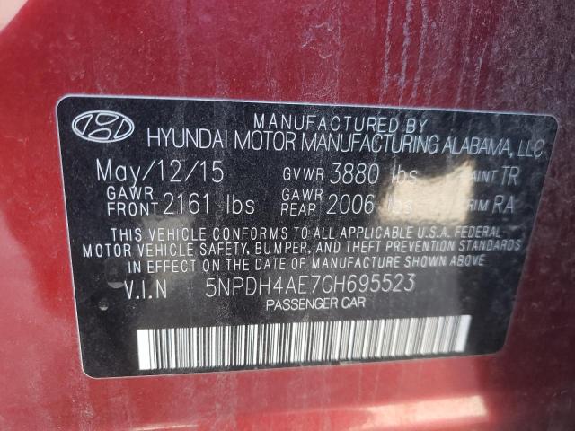 Photo 11 VIN: 5NPDH4AE7GH695523 - HYUNDAI ELANTRA 