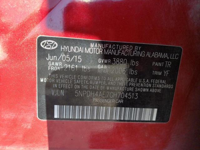 Photo 11 VIN: 5NPDH4AE7GH704513 - HYUNDAI ELANTRA SE 