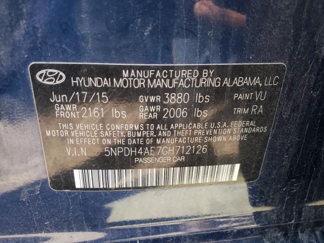 Photo 9 VIN: 5NPDH4AE7GH712126 - HYUNDAI ELANTRA SE 