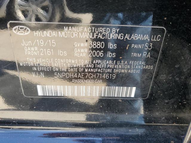 Photo 11 VIN: 5NPDH4AE7GH714619 - HYUNDAI ELANTRA SE 