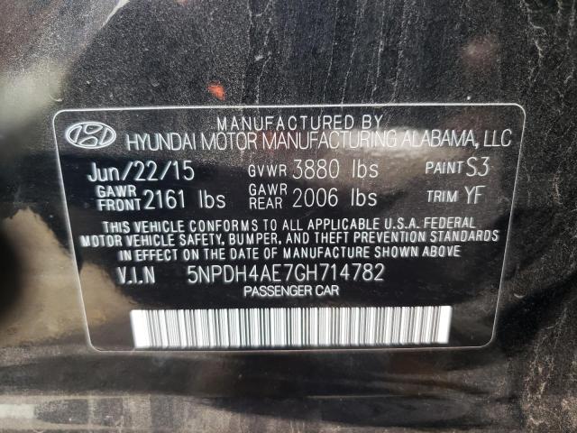 Photo 9 VIN: 5NPDH4AE7GH714782 - HYUNDAI ELANTRA SE 