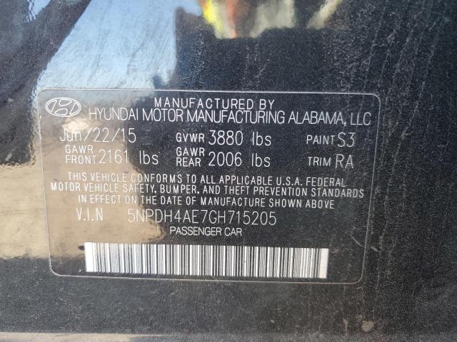 Photo 11 VIN: 5NPDH4AE7GH715205 - HYUNDAI ELANTRA SE 