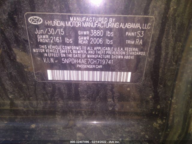 Photo 8 VIN: 5NPDH4AE7GH719741 - HYUNDAI ELANTRA 