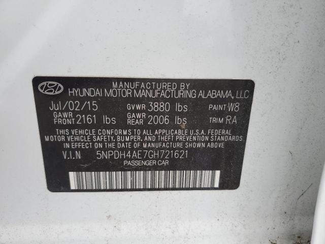 Photo 12 VIN: 5NPDH4AE7GH721621 - HYUNDAI ELANTRA SE 