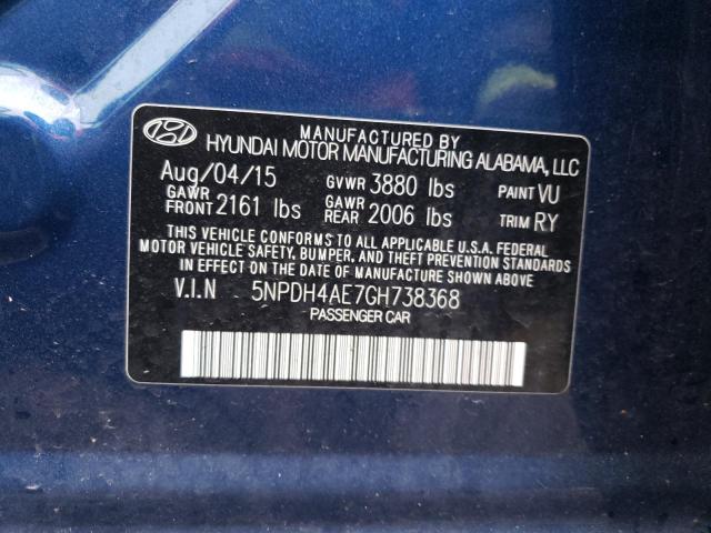 Photo 11 VIN: 5NPDH4AE7GH738368 - HYUNDAI ELANTRA SE 