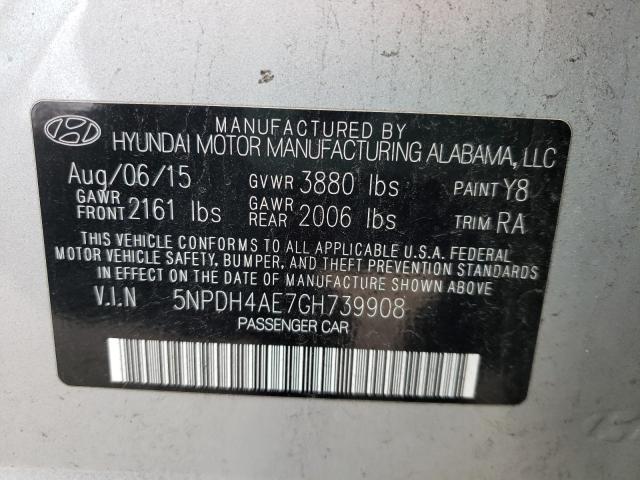 Photo 9 VIN: 5NPDH4AE7GH739908 - HYUNDAI ELANTRA SE 