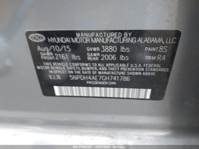 Photo 8 VIN: 5NPDH4AE7GH741786 - HYUNDAI ELANTRA 