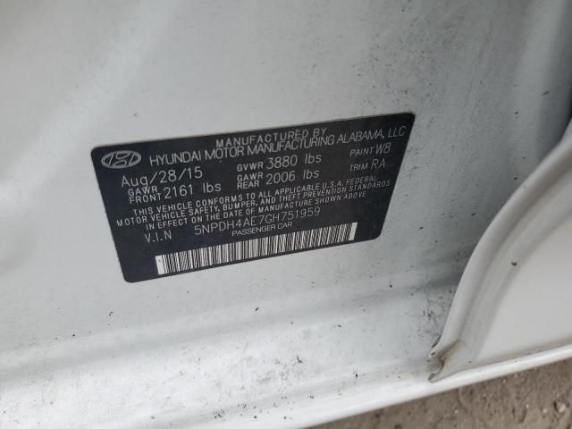 Photo 12 VIN: 5NPDH4AE7GH751959 - HYUNDAI ELANTRA SE 