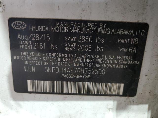 Photo 11 VIN: 5NPDH4AE7GH752500 - HYUNDAI ELANTRA 