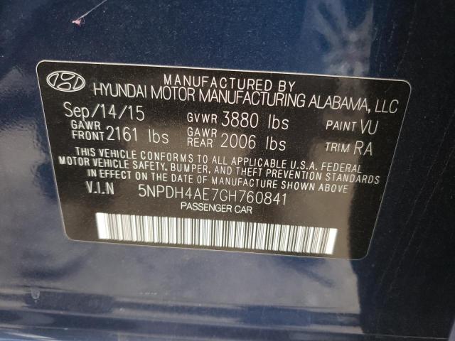 Photo 11 VIN: 5NPDH4AE7GH760841 - HYUNDAI ELANTRA SE 