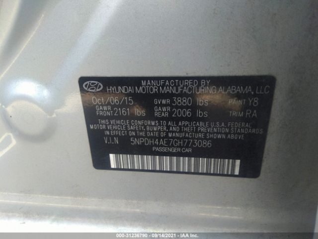 Photo 8 VIN: 5NPDH4AE7GH773086 - HYUNDAI ELANTRA 