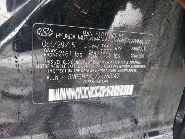 Photo 12 VIN: 5NPDH4AE7GH783147 - HYUNDAI ELANTRA 