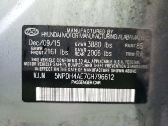 Photo 11 VIN: 5NPDH4AE7GH796612 - HYUNDAI ELANTRA SE 