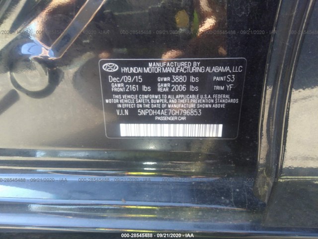 Photo 8 VIN: 5NPDH4AE7GH796853 - HYUNDAI ELANTRA 