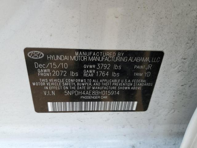 Photo 9 VIN: 5NPDH4AE8BH015914 - HYUNDAI ELANTRA GL 