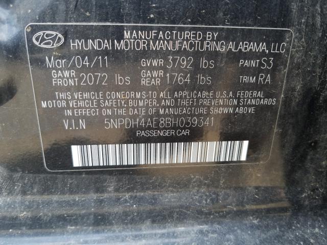 Photo 9 VIN: 5NPDH4AE8BH039341 - HYUNDAI ELANTRA GL 