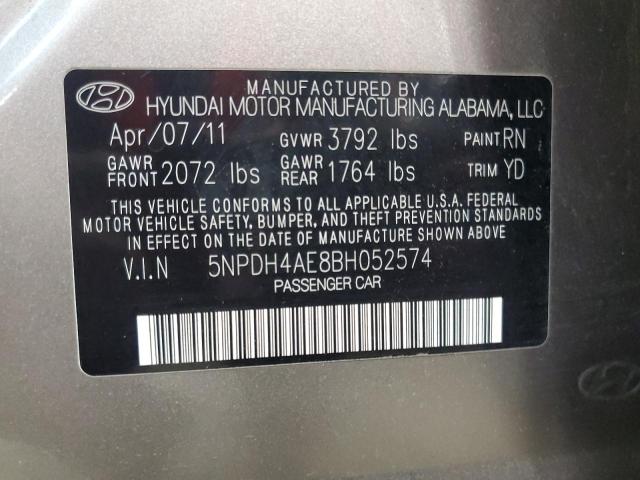 Photo 11 VIN: 5NPDH4AE8BH052574 - HYUNDAI ELANTRA GL 