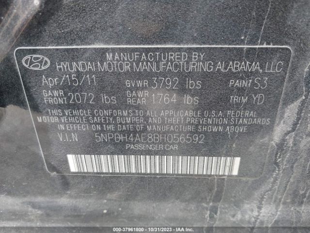 Photo 8 VIN: 5NPDH4AE8BH056592 - HYUNDAI ELANTRA 