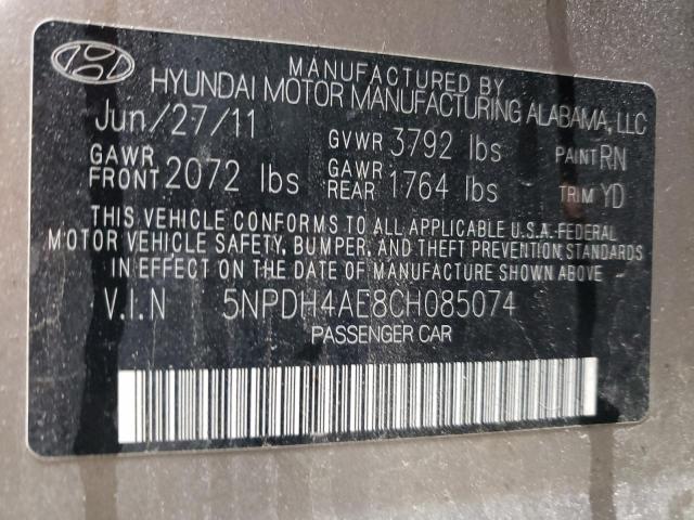 Photo 12 VIN: 5NPDH4AE8CH085074 - HYUNDAI ELANTRA GL 