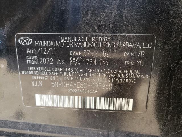 Photo 9 VIN: 5NPDH4AE8CH095958 - HYUNDAI ELANTRA GL 