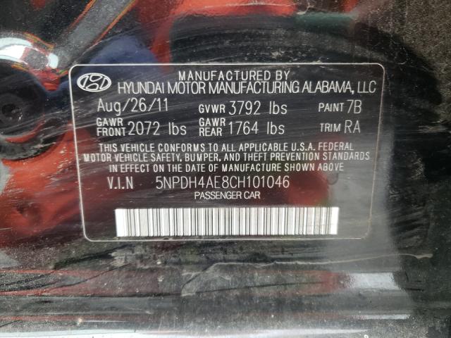 Photo 9 VIN: 5NPDH4AE8CH101046 - HYUNDAI ELANTRA GL 