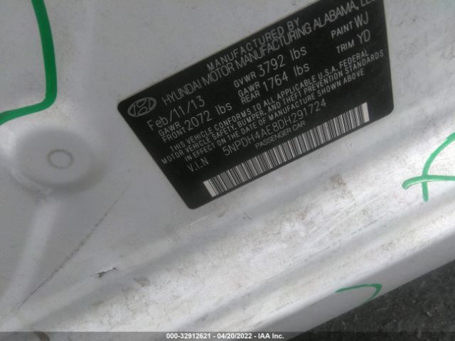 Photo 8 VIN: 5NPDH4AE8DH291724 - HYUNDAI ELANTRA 