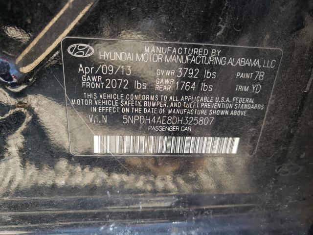 Photo 9 VIN: 5NPDH4AE8DH325807 - HYUNDAI ELANTRA GL 