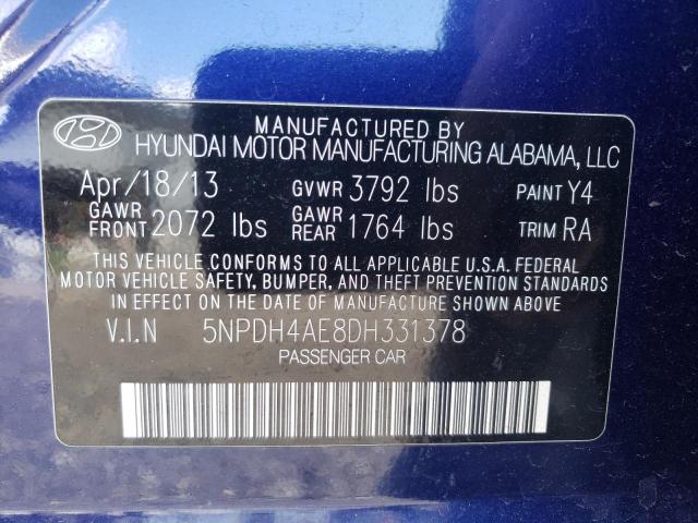 Photo 9 VIN: 5NPDH4AE8DH331378 - HYUNDAI ELANTRA GL 