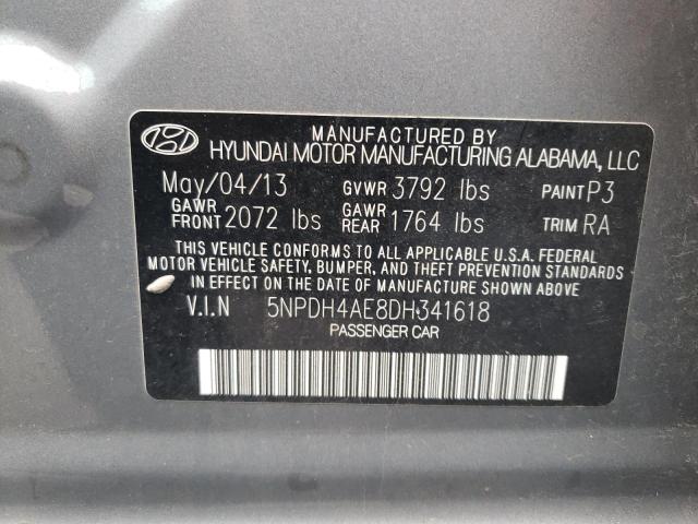 Photo 9 VIN: 5NPDH4AE8DH341618 - HYUNDAI ELANTRA GL 