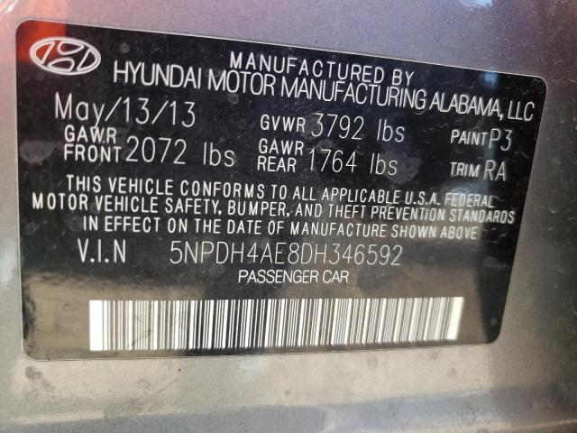 Photo 9 VIN: 5NPDH4AE8DH346592 - HYUNDAI ELANTRA GL 