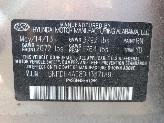 Photo 9 VIN: 5NPDH4AE8DH347189 - HYUNDAI ELANTRA GL 