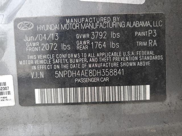 Photo 12 VIN: 5NPDH4AE8DH358841 - HYUNDAI ELANTRA 