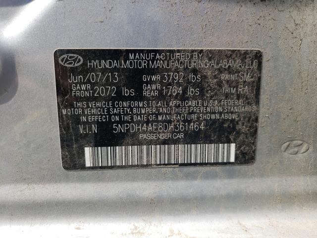 Photo 9 VIN: 5NPDH4AE8DH361464 - HYUNDAI ELANTRA GL 