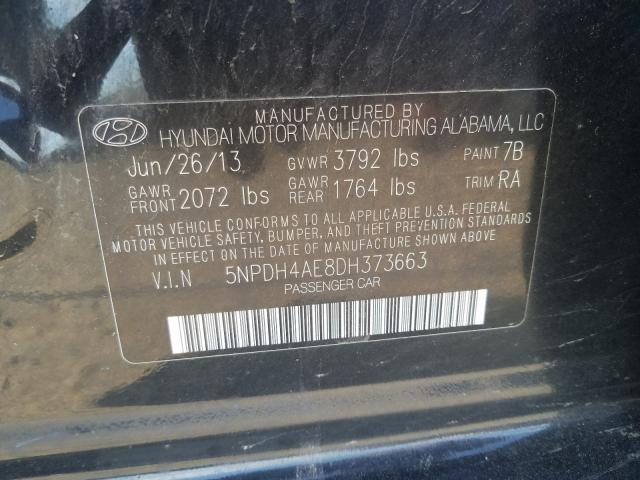 Photo 9 VIN: 5NPDH4AE8DH373663 - HYUNDAI ELANTRA GL 