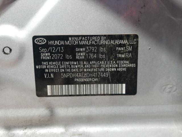 Photo 9 VIN: 5NPDH4AE8DH417449 - HYUNDAI ELANTRA GL 