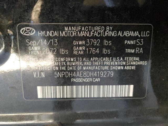 Photo 12 VIN: 5NPDH4AE8DH419279 - HYUNDAI ELANTRA GL 