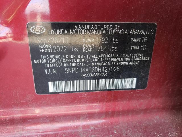 Photo 9 VIN: 5NPDH4AE8DH427026 - HYUNDAI ELANTRA GL 