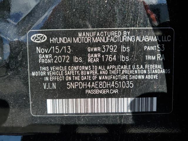 Photo 11 VIN: 5NPDH4AE8DH451035 - HYUNDAI ELANTRA GL 