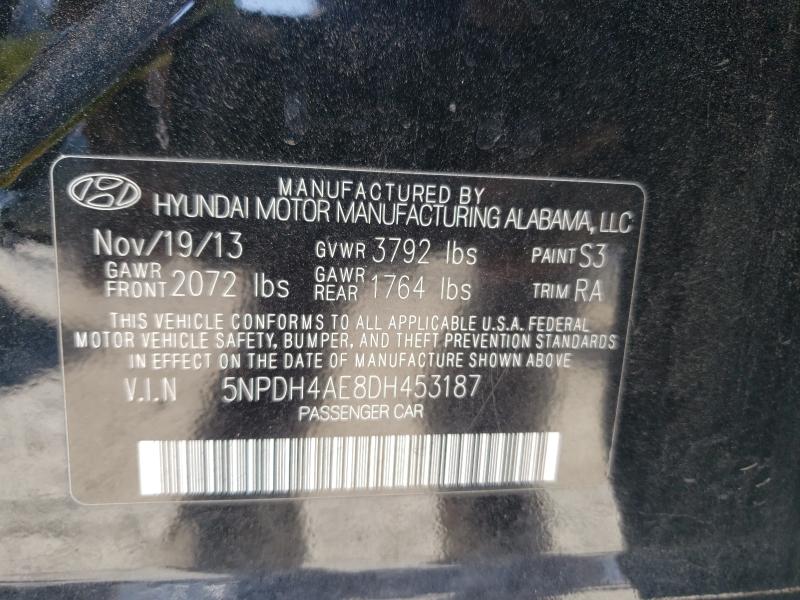 Photo 9 VIN: 5NPDH4AE8DH453187 - HYUNDAI ELANTRA GL 