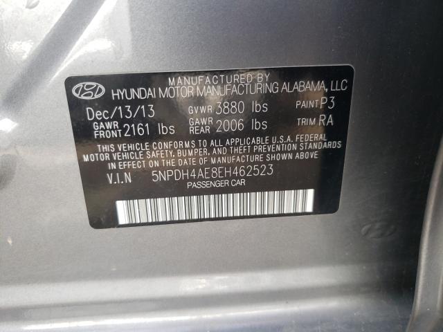 Photo 9 VIN: 5NPDH4AE8EH462523 - HYUNDAI ELANTRA SE 