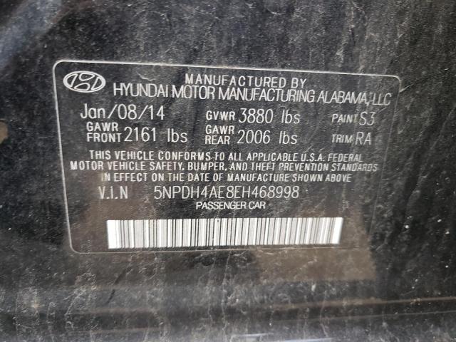 Photo 9 VIN: 5NPDH4AE8EH468998 - HYUNDAI ELANTRA SE 