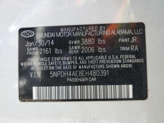 Photo 9 VIN: 5NPDH4AE8EH480391 - HYUNDAI ELANTRA SE 