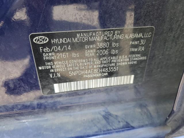 Photo 11 VIN: 5NPDH4AE8EH483551 - HYUNDAI ELANTRA SE 