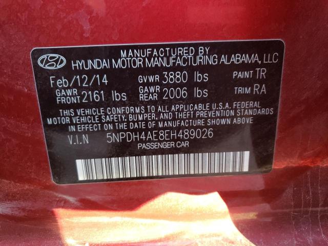 Photo 11 VIN: 5NPDH4AE8EH489026 - HYUNDAI ELANTRA 