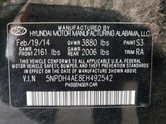 Photo 11 VIN: 5NPDH4AE8EH492542 - HYUNDAI ELANTRA SE 