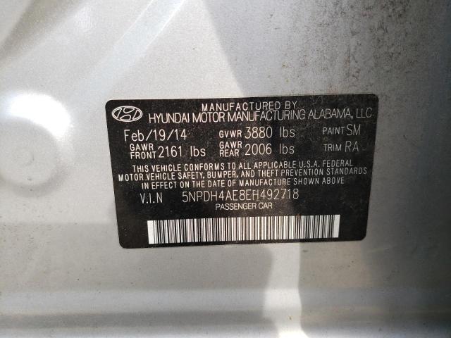 Photo 9 VIN: 5NPDH4AE8EH492718 - HYUNDAI ELANTRA SE 