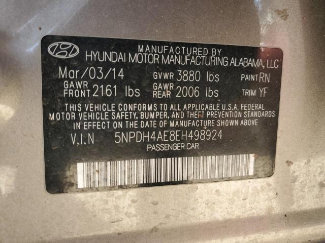 Photo 11 VIN: 5NPDH4AE8EH498924 - HYUNDAI ELANTRA SE 