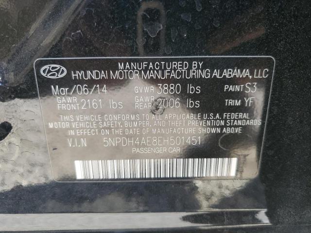 Photo 11 VIN: 5NPDH4AE8EH501451 - HYUNDAI ELANTRA SE 