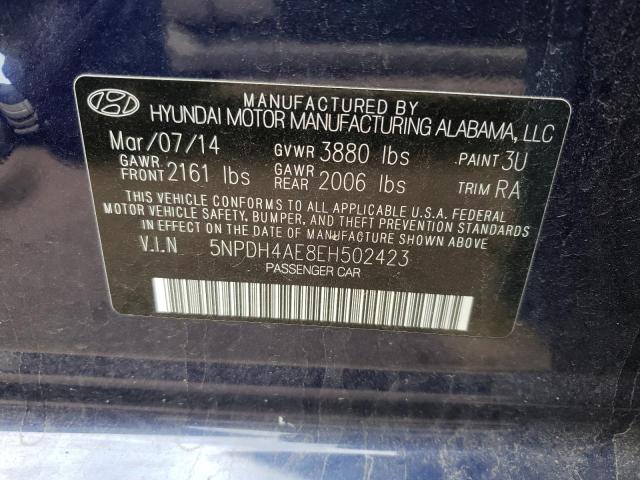 Photo 9 VIN: 5NPDH4AE8EH502423 - HYUNDAI ELANTRA SE 